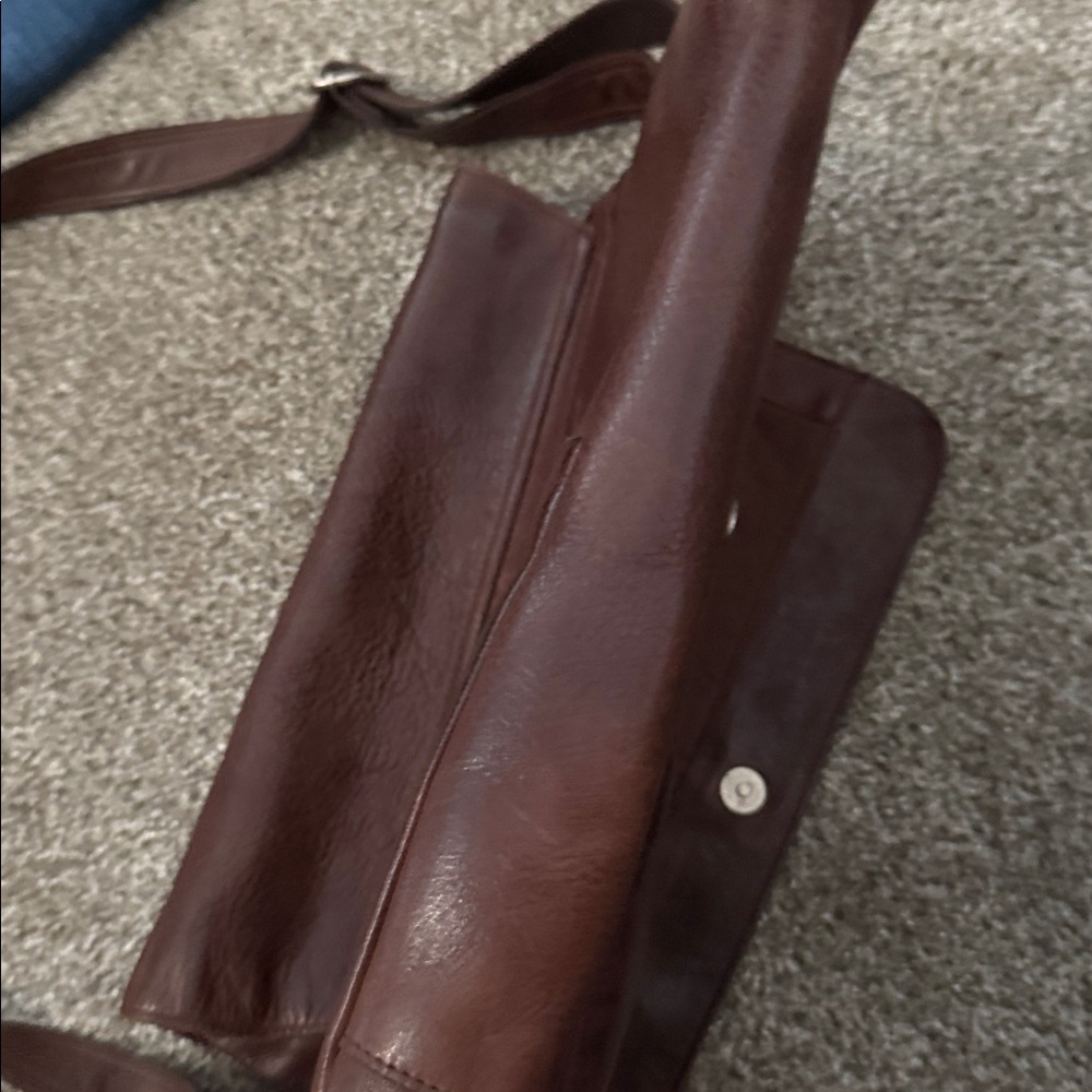 Latico Dark Brown Leather Crossbody Bag - Picture 4 of 6
